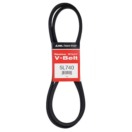 Mbl Mitsuboshi FHP General Utility V-Belt 0.63 in. W X 74 in. L For Fractional Horsepower Motors 5L740A